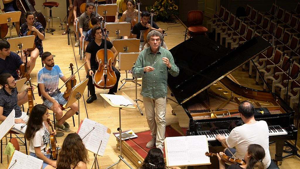 Jugendphilharmonie der Türkei beim Young Euro Classic bei der Probe im Konzerthaus Berlin